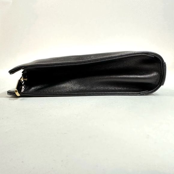 Vintage Pierre Cardin Black Leather Clutch - Picture 4 of 10